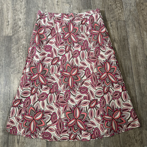 East 5th Sz 20W Floral Paisley Linen Blend Lined Maxi Modest Long Skirt 40x36.5 - Picture 2 of 7